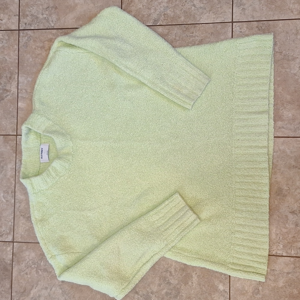 Bright Green Mock Neck Sweater